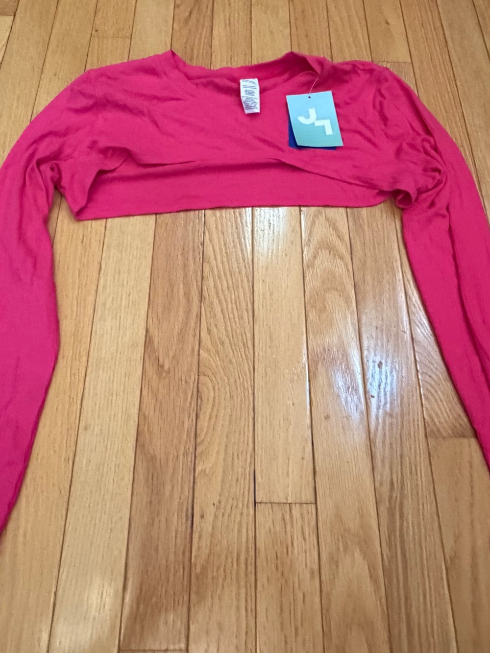 JoyLab Hot Pink Long Sleeve Crop Shrug